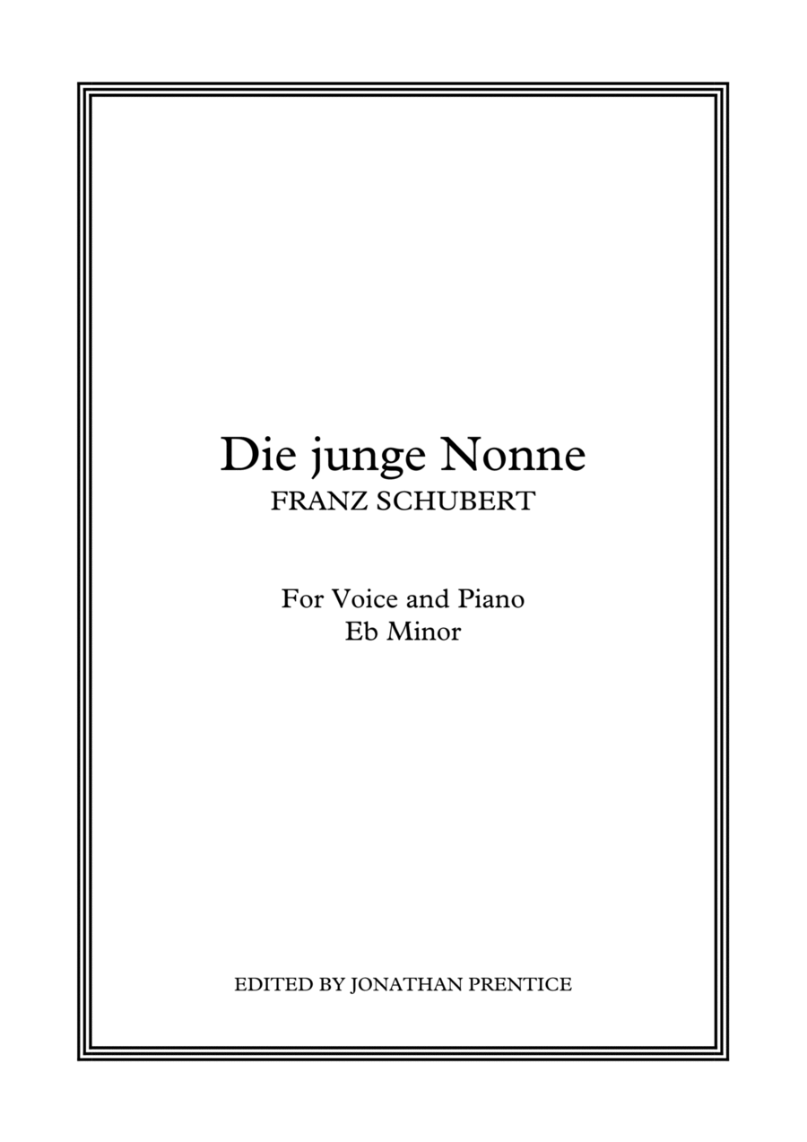 Die junge Nonne (Eb Minor) Voice scores gallery preview page 1