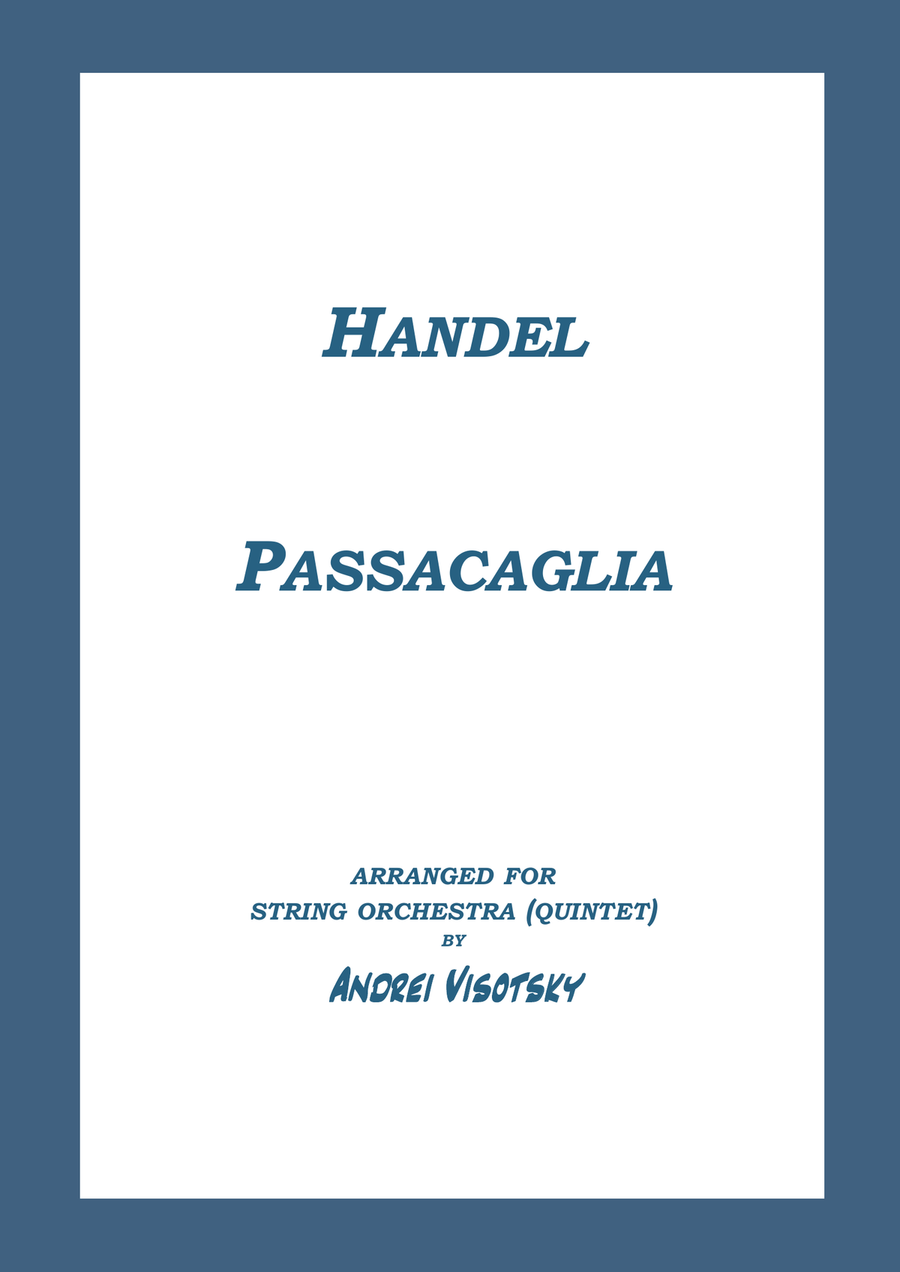 Passacaglia Chamber Orchestra scores gallery preview page 1