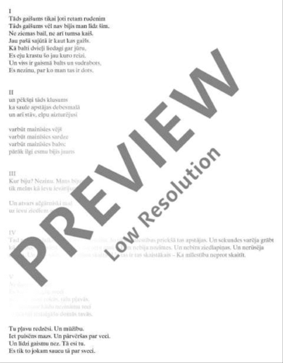 Mīlas dziesmas Mīlas dziesmas A Cappella scores gallery preview page 5