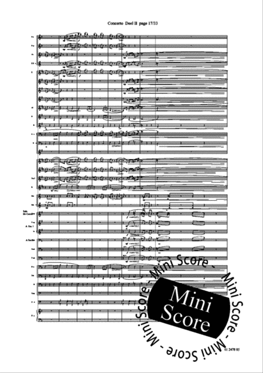 Concerto for Trumpet part 2 and 3 Concert Band scores gallery preview page 21