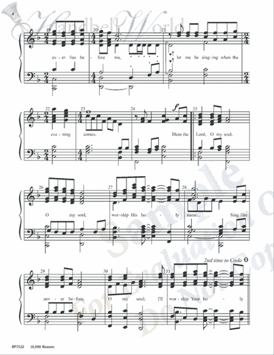 10,000 Reasons 5-Octaves scores gallery preview page 4