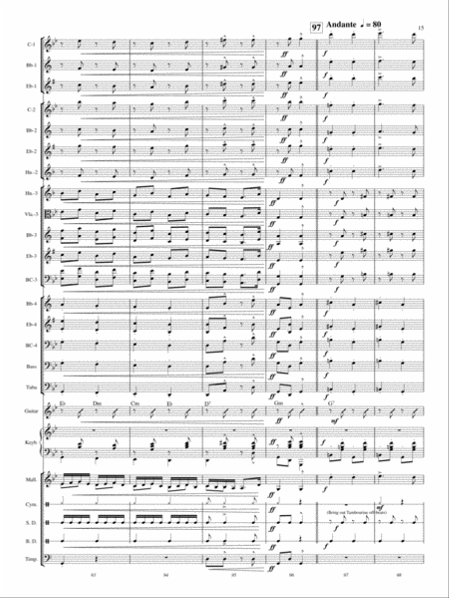 Hungarian Dance No. 5 Concert Band scores gallery preview page 14