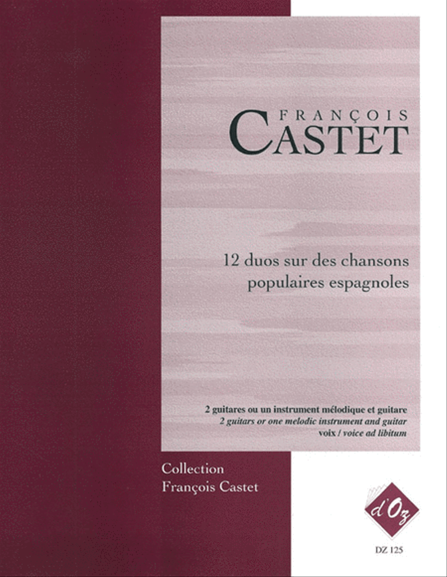 12 duos sur des chansons populaires espagnoles Classical Guitar scores gallery preview page 1