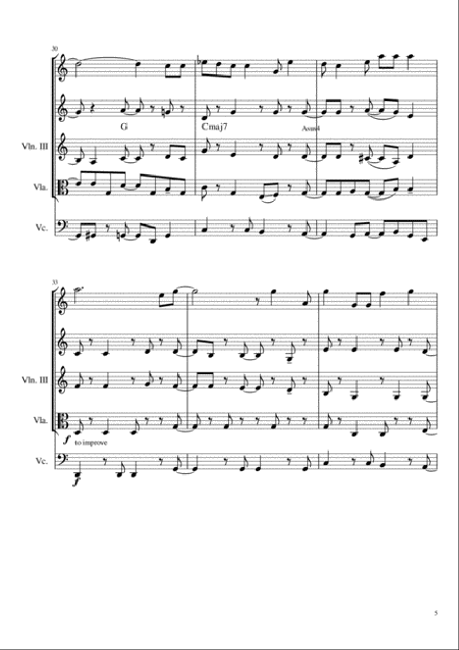 Viva La Vida String Trio scores gallery preview page 5