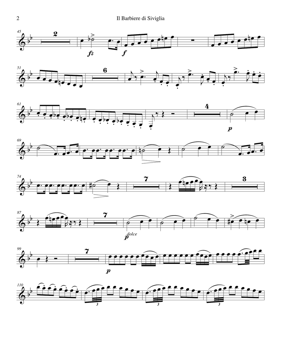Il Barbiere di Siviglia ( Ouverture ) Brass Ensemble scores gallery preview page 2