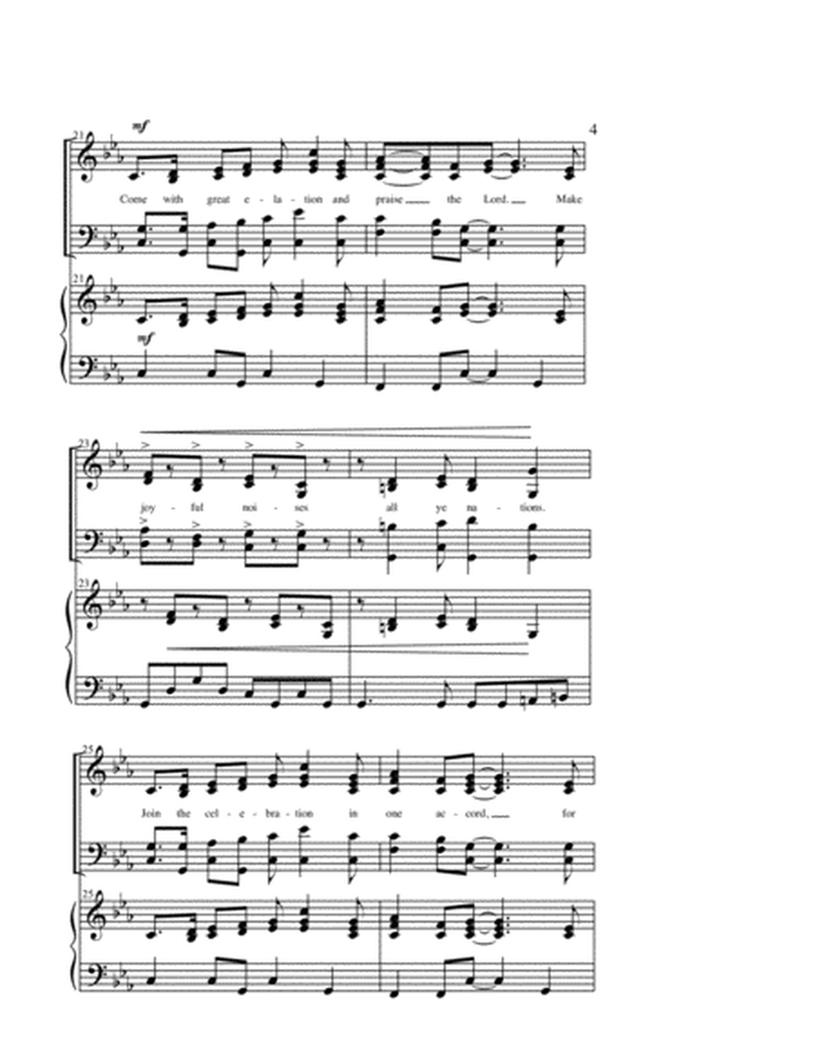 "Come With Great Elation" Choral Anthem SATB + trumpet, trombone, tuba