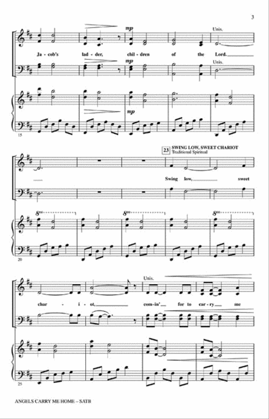 Angels Carry Me Home 4-Part scores gallery preview page 3