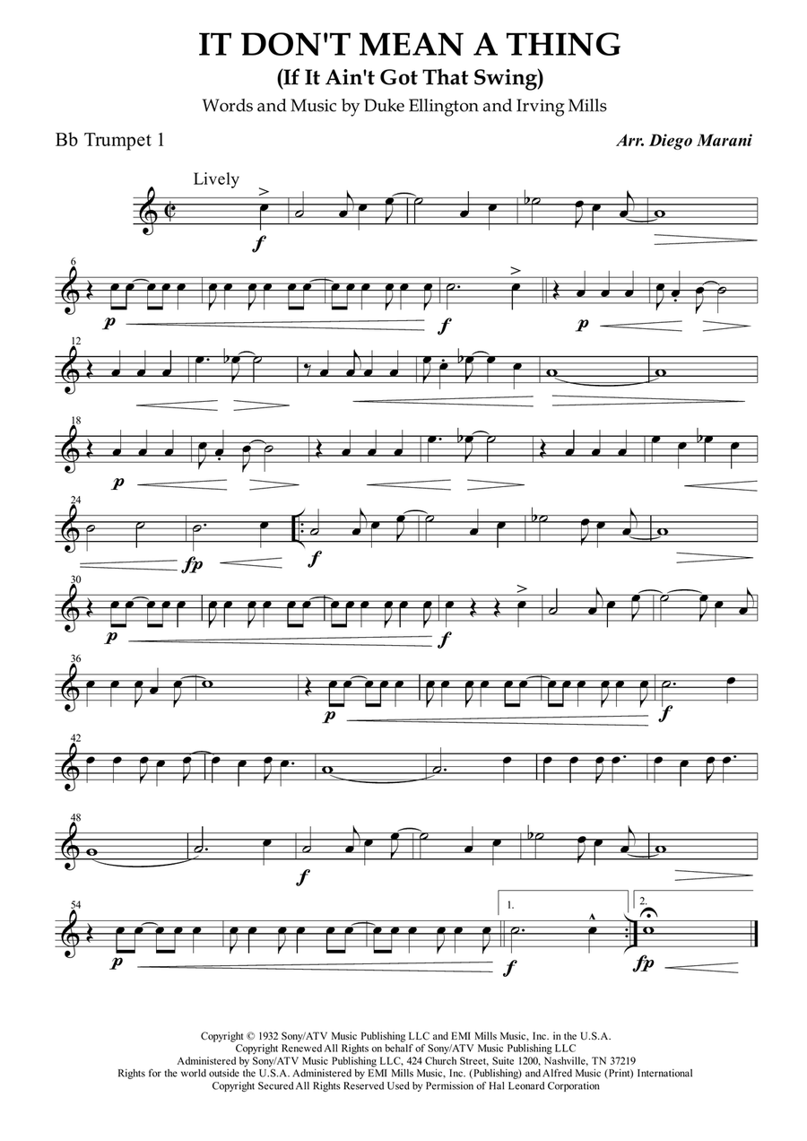 It Don't Mean A Thing (If It Ain't Got That Swing) Brass Ensemble scores gallery preview page 1