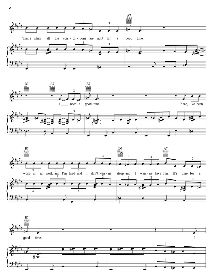 Good Time Piano, Vocal, Guitar scores gallery preview page 2
