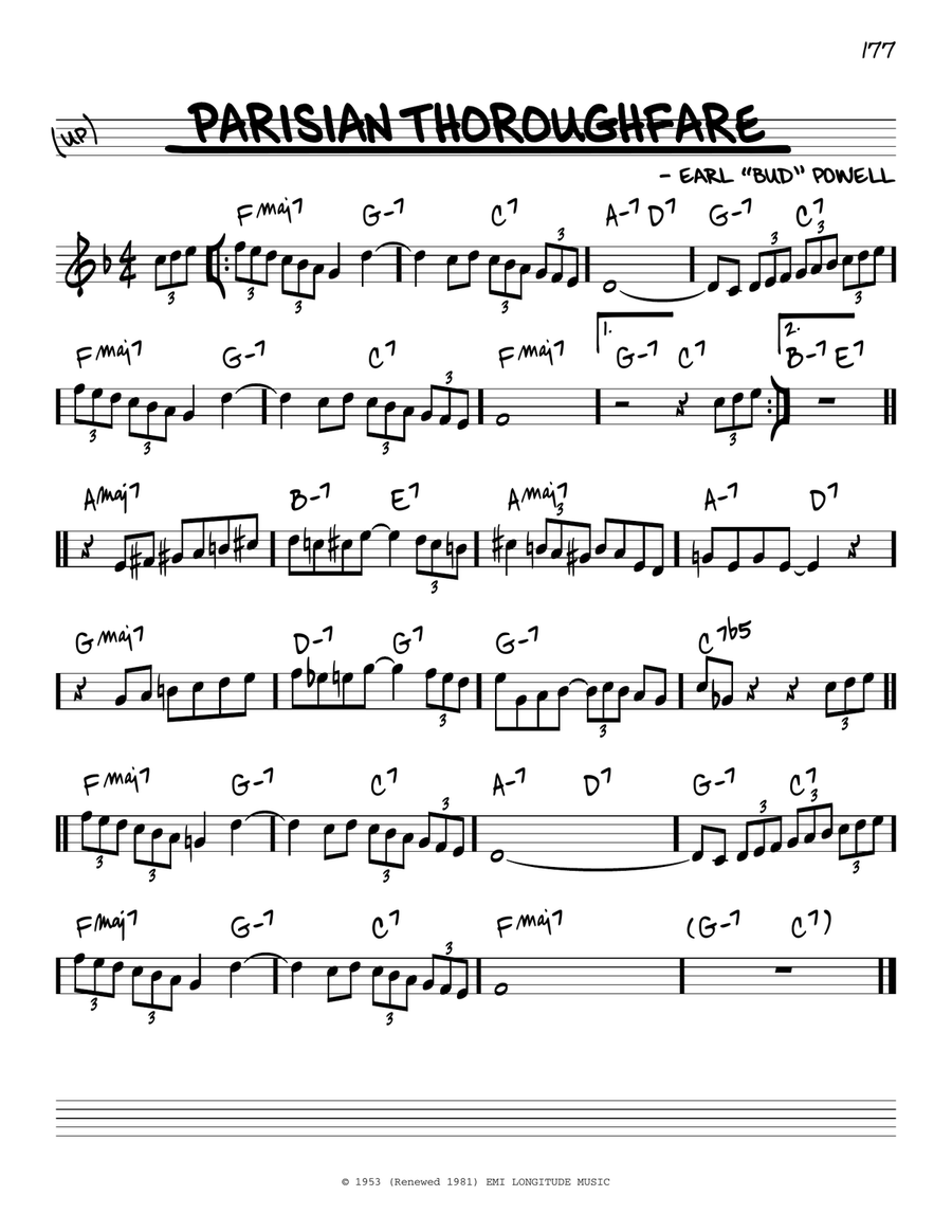 Parisian Thoroughfare C Instrument scores gallery preview page 1