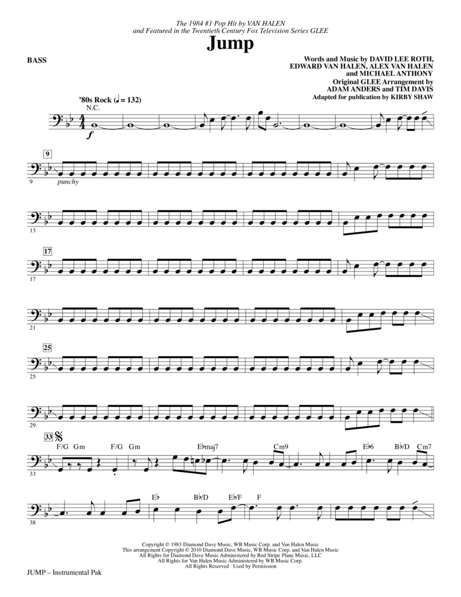 Jump - Bass Choir scores gallery preview page 1
