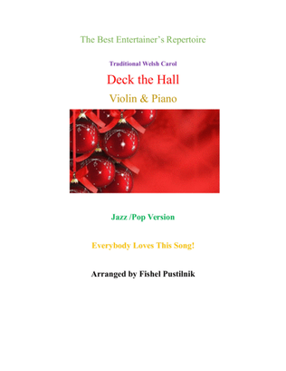 Piano Background for "Deck The Hall"-Violin and Piano