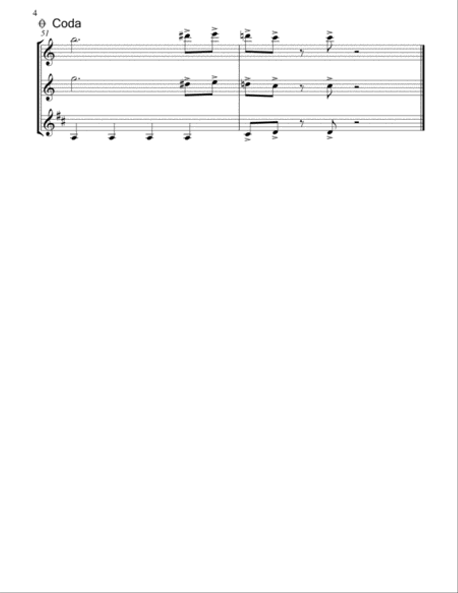 Oh, Pretty Woman Woodwind Trio scores gallery preview page 5