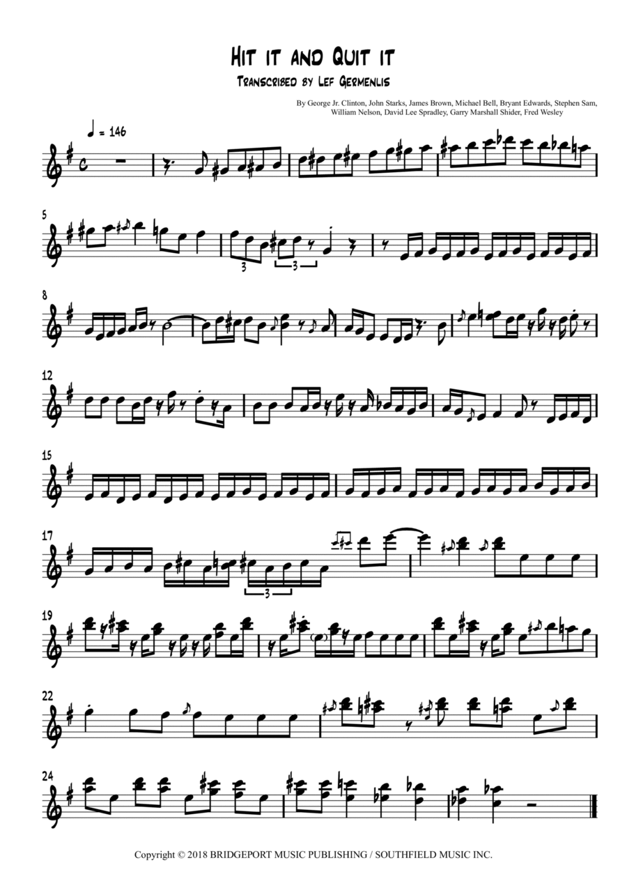 Hit It And Quit It Hit It And Quit It Organ Solo scores gallery preview page 1