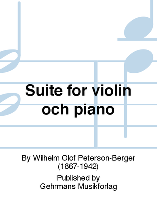 Book cover for Suite for violin och piano