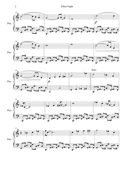 Silent Night - Blues Shuffle for Piano image number null
