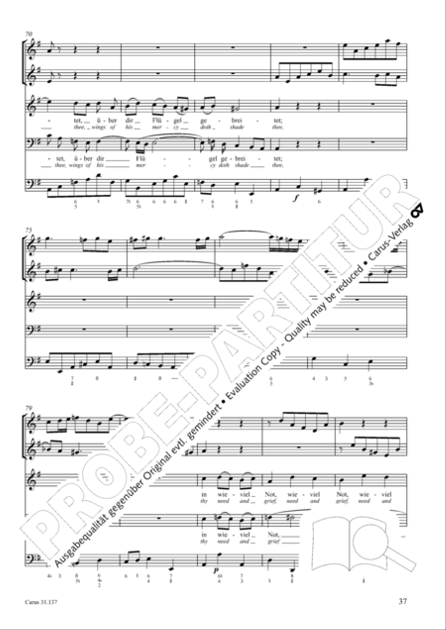 Praise ye, Almighty God, King and our ruler exalted (Lobe den Herren, den machtigen Konig der Ehren) ATB scores gallery preview page 38