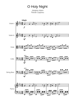 O Holy Night - String Quintet w/ Piano