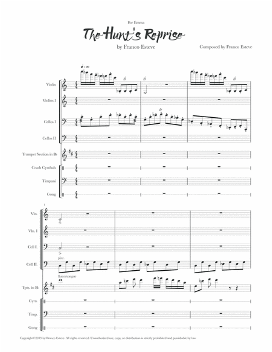 The Hunt's Reprise Concert Band scores gallery preview page 2