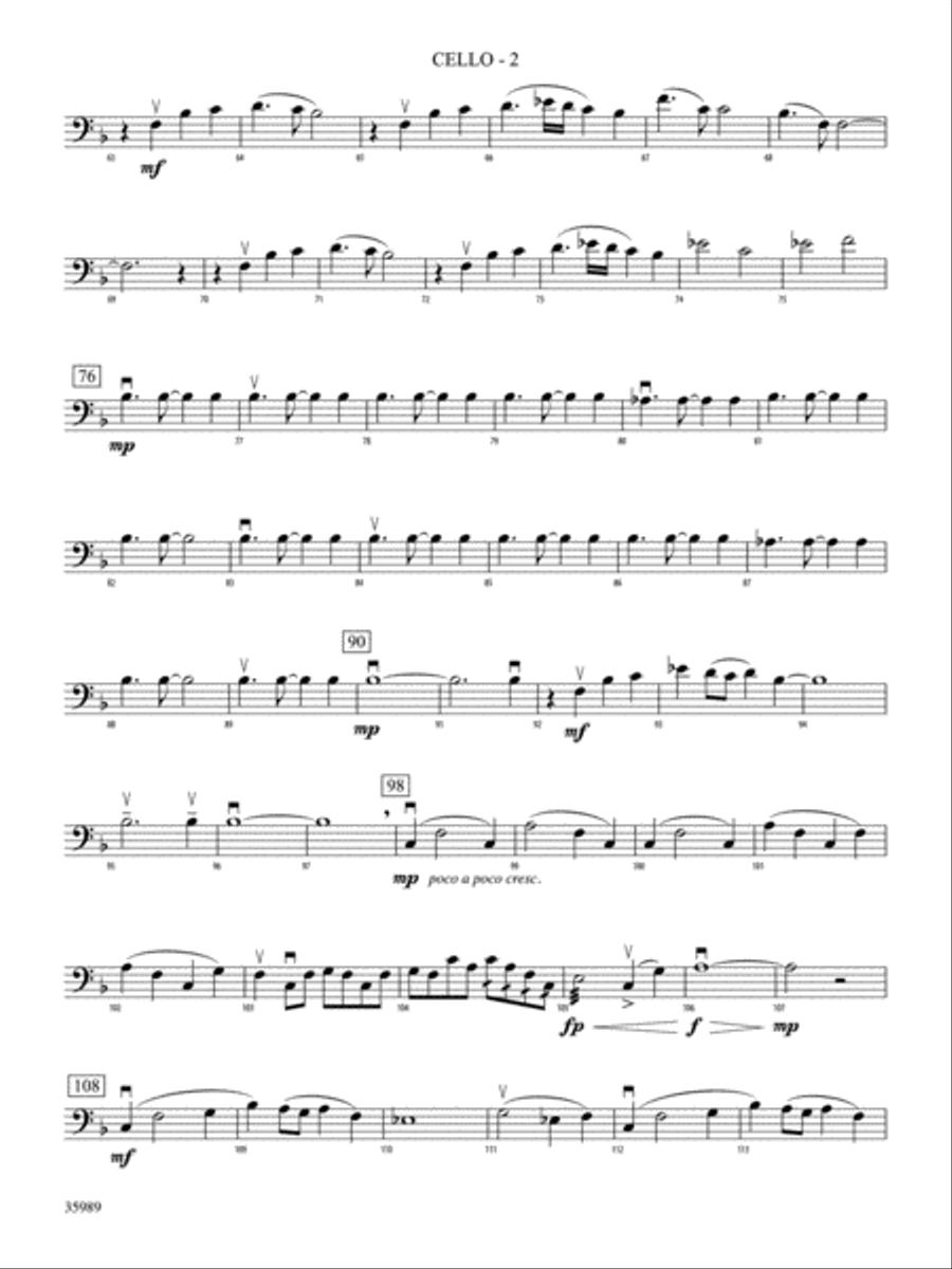 Wild Blue Yonder: Cello Wild Blue Yonder: Cello Full Orchestra scores gallery preview page 2