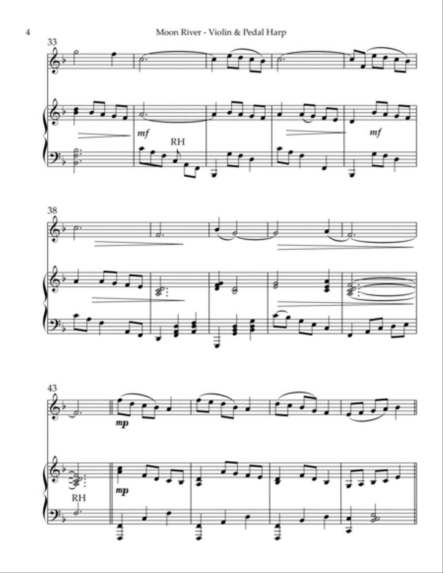 Moon River Moon River String Duet scores gallery preview page 4