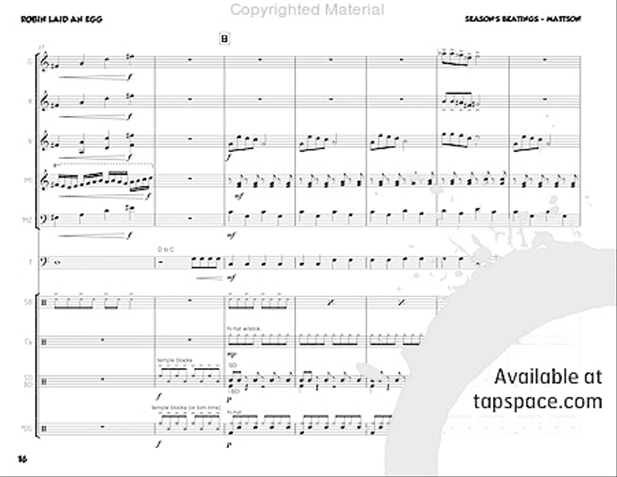 Season's Beatings Percussion Ensemble scores gallery preview page 32