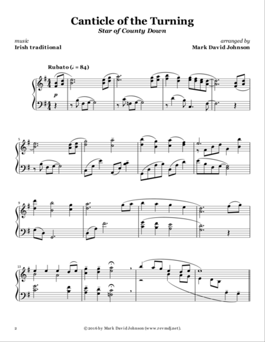 Canticle of the Turning Piano Solo scores gallery preview page 2