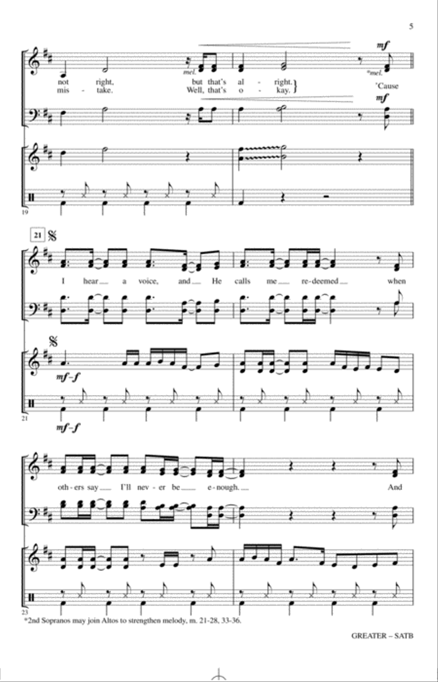 Greater Greater 4-Part scores gallery preview page 4