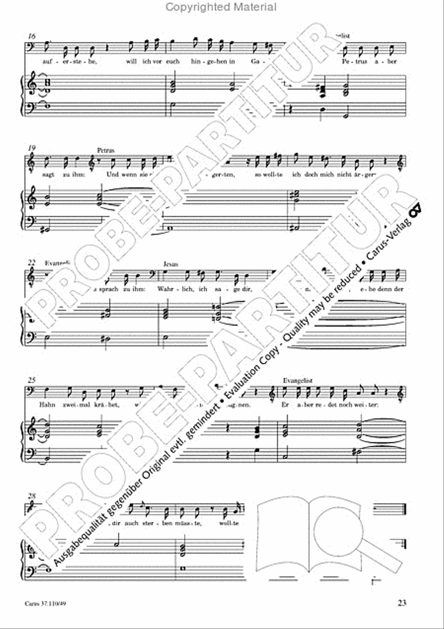 Markuspassion. Werkausgabe Reihe 1, Bd. 7 (Homilius) Organ scores gallery preview page 24
