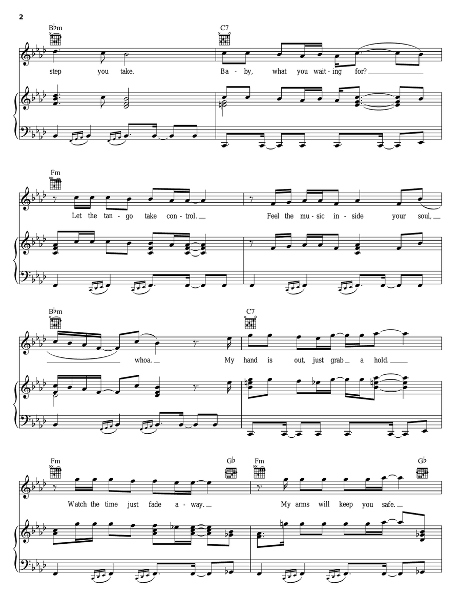 Dance With Me Piano, Vocal, Guitar scores gallery preview page 2