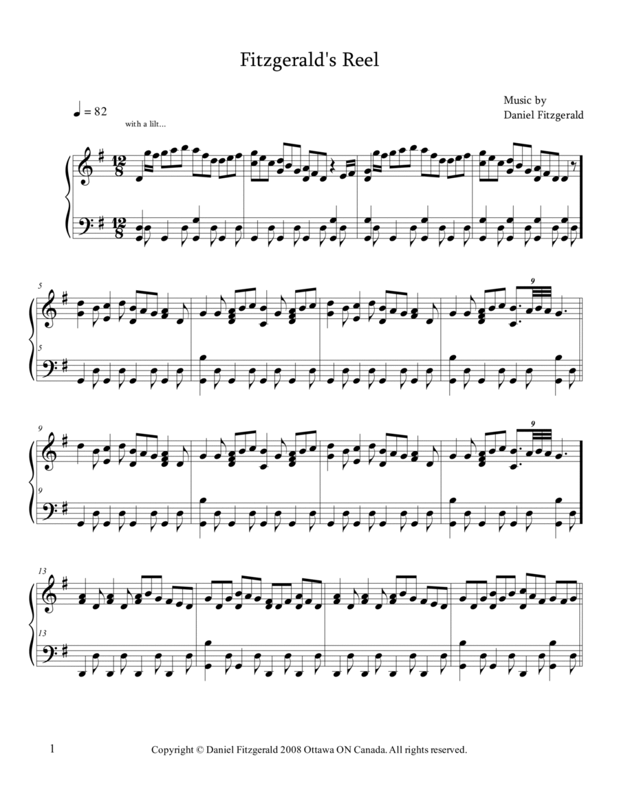 Fitzgerald's Reel Fitzgerald's Reel Small Ensemble scores gallery preview page 1