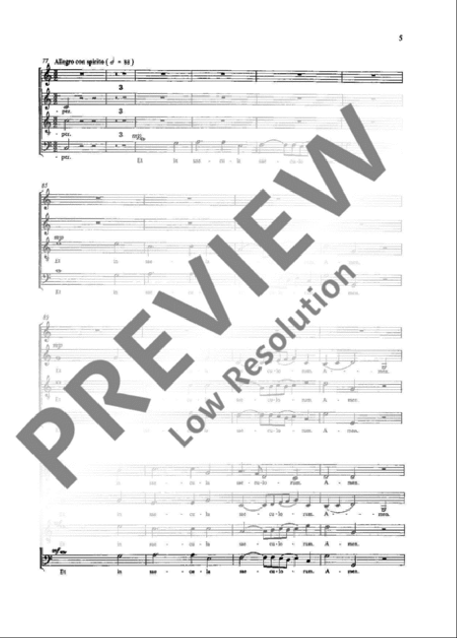 Gloria Patri 4-Part scores gallery preview page 6