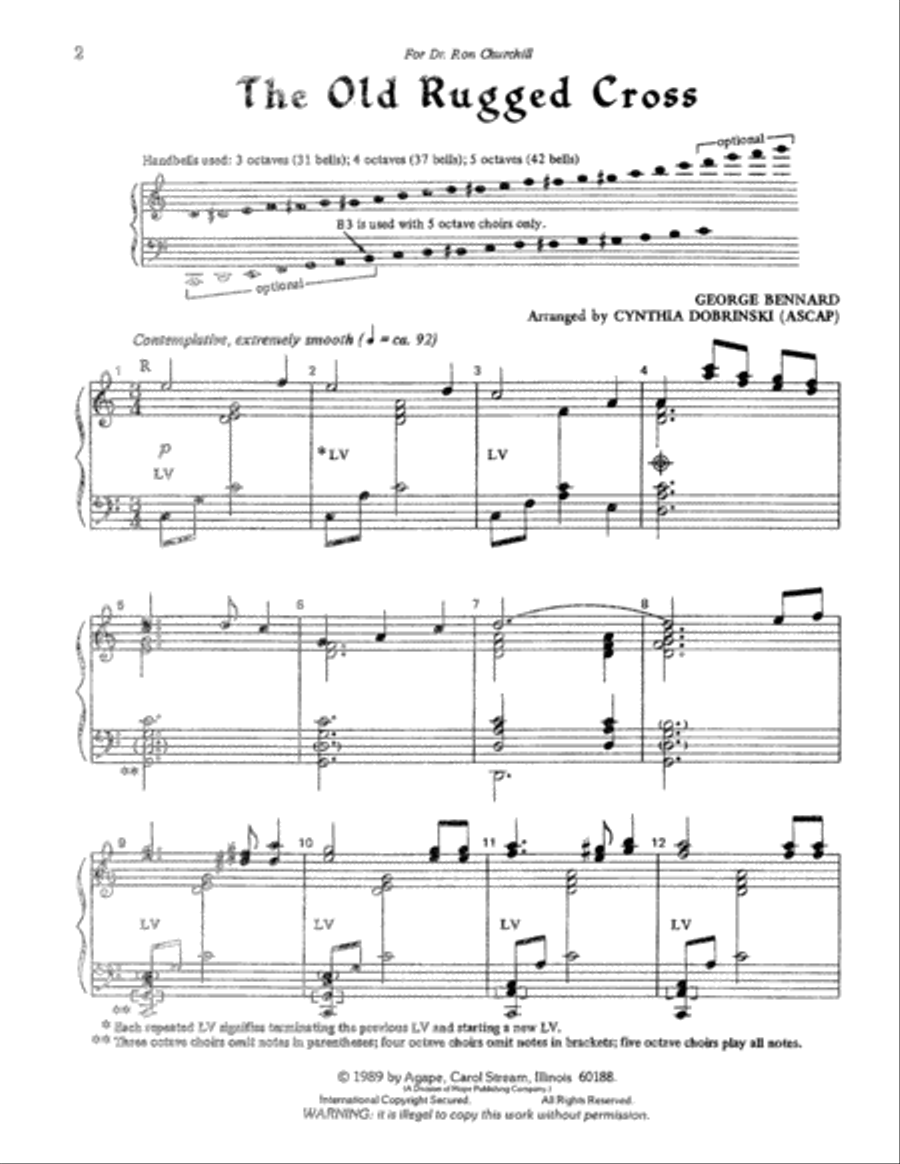 The Old Rugged Cross The Old Rugged Cross 5-Octaves scores gallery preview page 2