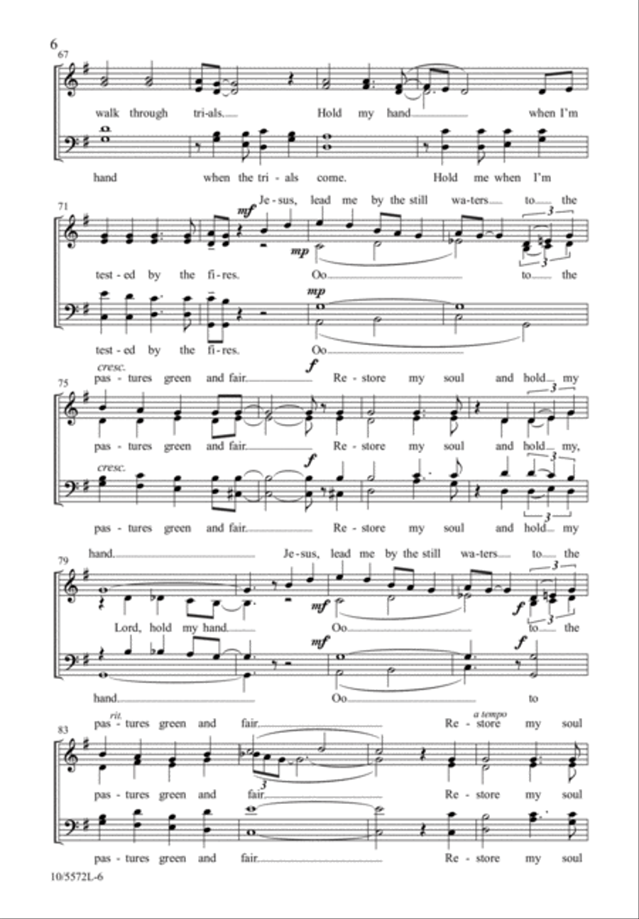 Jesus, Hold My Hand 4-Part scores gallery preview page 6