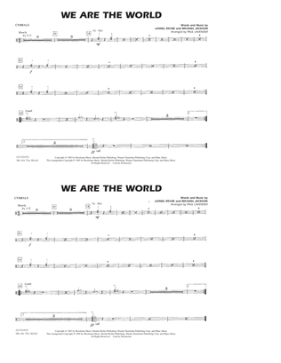 Book cover for We Are The World - Cymbals