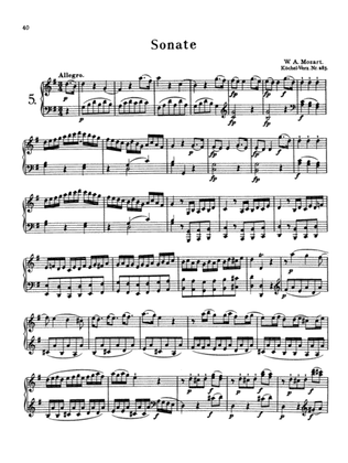 Book cover for Mozart: Piano Sonata No. 5 in G Major