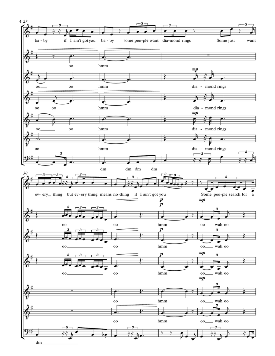 If I Ain't Got You Divisi scores gallery preview page 4