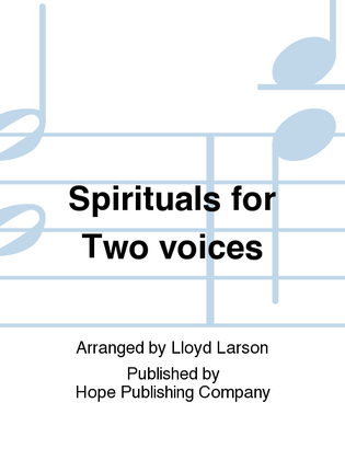 Book cover for Spirituals for Two Voices (Book and Accomp. CD)