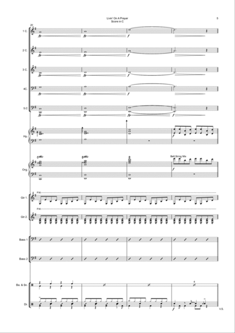 Livin' On A Prayer School and Community scores gallery preview page 5