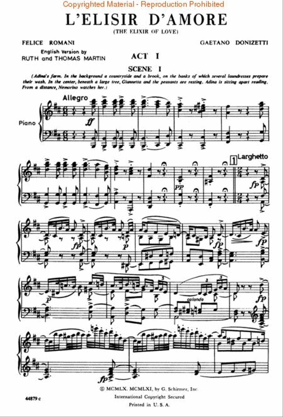 L'elisir d'amore Voice scores gallery preview page 2