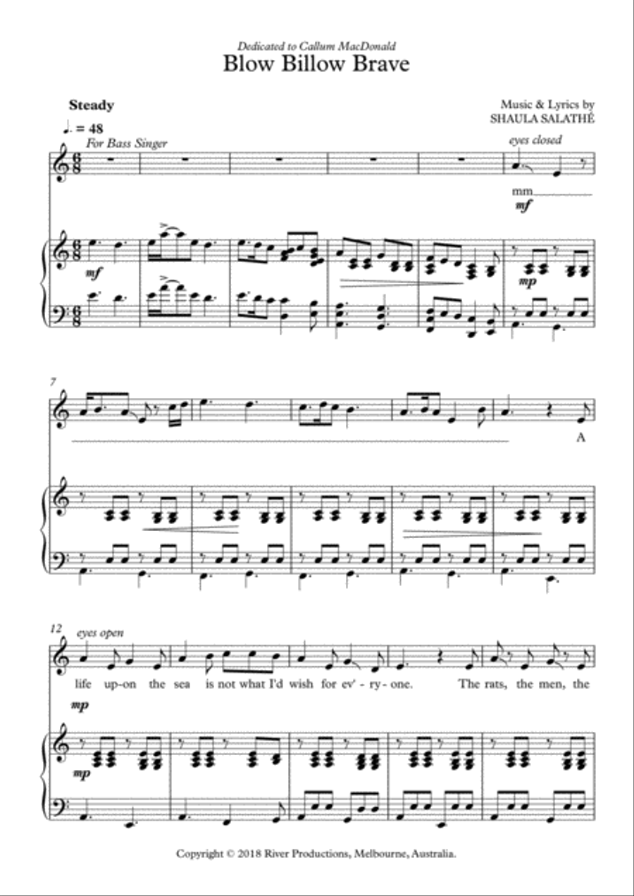 Blow Billow Brave Low Voice scores gallery preview page 1