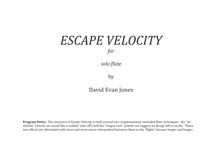 [Jones] Escape Velocity