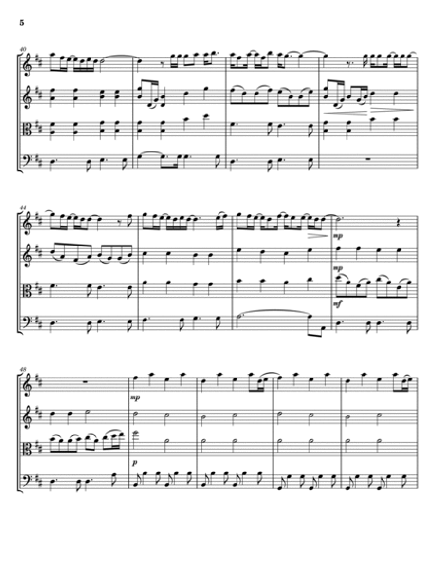 Can't Fight This Feeling String Quartet scores gallery preview page 5