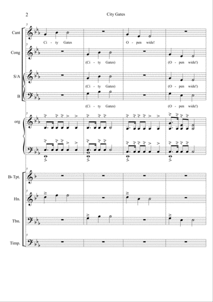 City Gates (Full Score) 3-Part scores gallery preview page 2