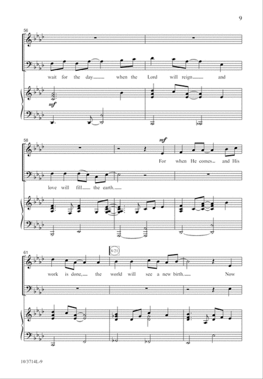 Glory Is A-Coming Our Way 4-Part scores gallery preview page 10