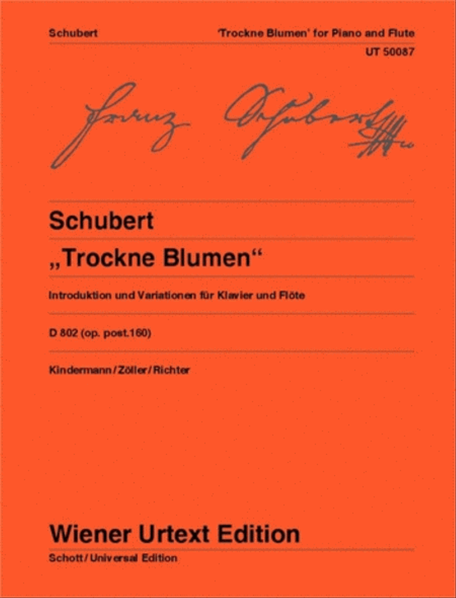 Trockne Blumen, D.802, Op.160 Chamber Music scores gallery preview page 1