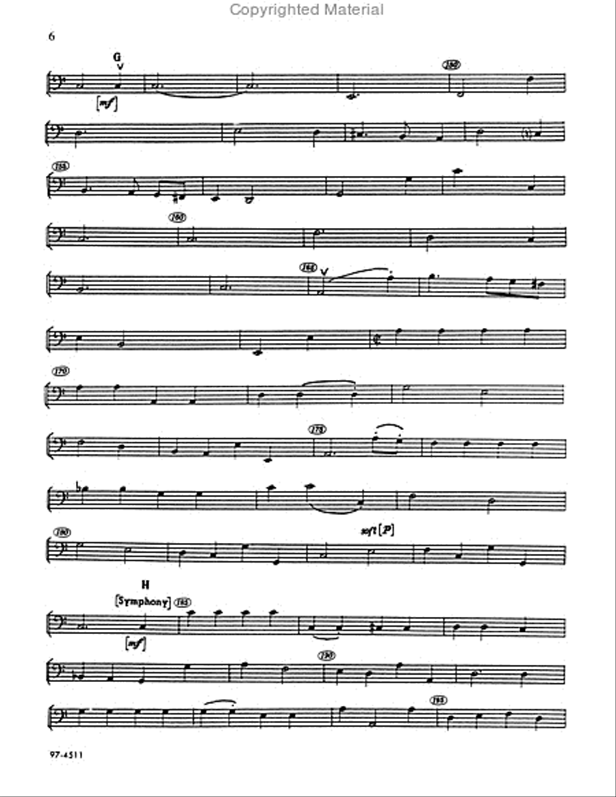 Rejoice in the Lord Alway / The Bell Anthem (Violoncello / Double Bass) Double Bass scores gallery preview page 5