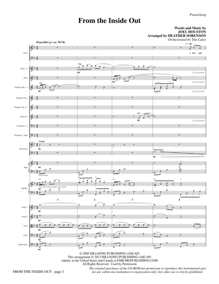 Book cover for From The Inside Out - Full Score