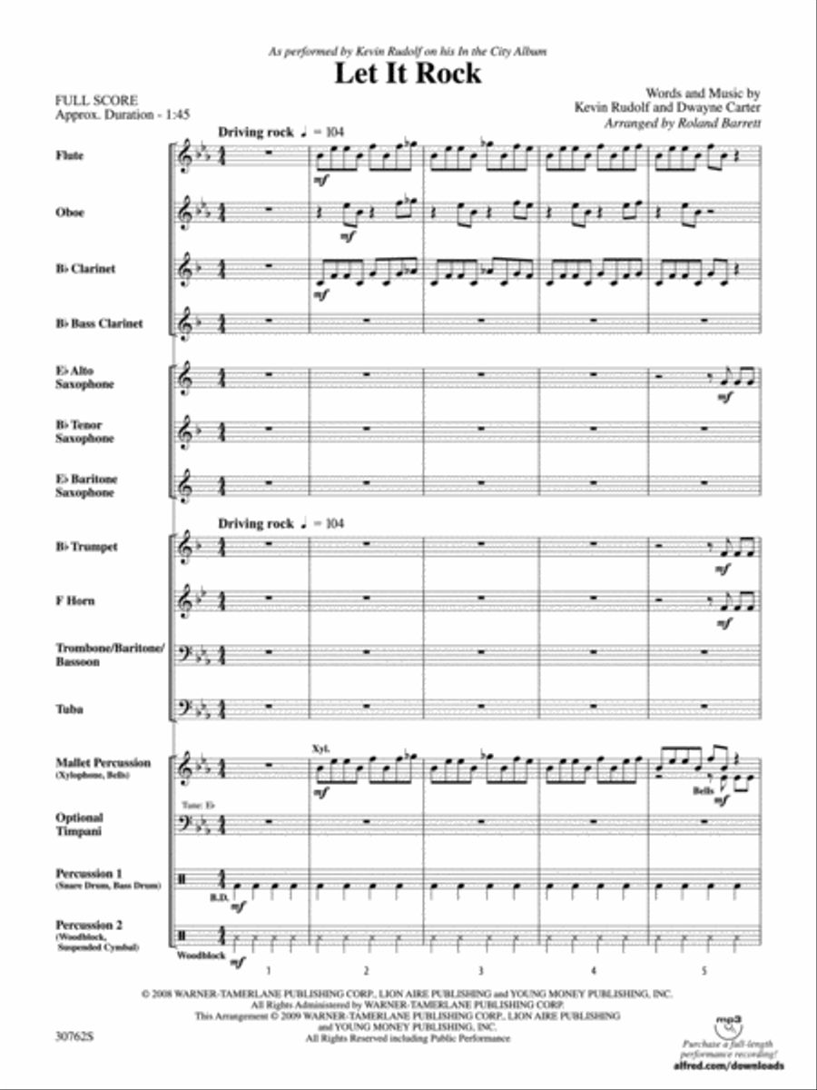 Let It Rock Concert Band scores gallery preview page 2