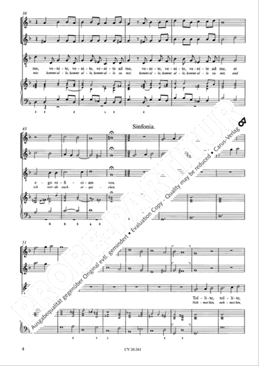 Venite ad me (Kommt alle zu mir) Tenor Voice scores gallery preview page 5